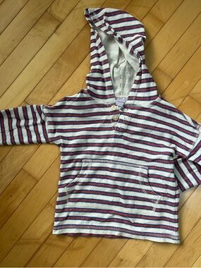 Hanna Andersen Striped Hooded Pullover with Front Pocket